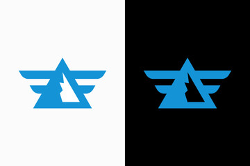 Mountain Wing Vector Logo Premium 