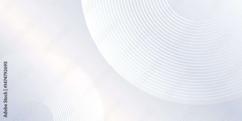 Poster modern grey background with dynamic circle lines modern abstract simple