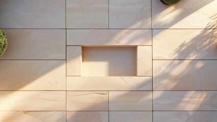 Obraz premium Brown Composite Material Tile In Serene Patio