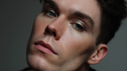 Fototapeta premium Man with makeup.