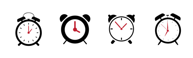 Clock icon set. Time icon vector. watch icon symbol. Date and time icon vector illustration 