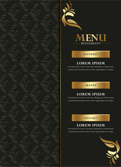 stylish and luxurious restaurant menu template