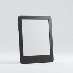 Fototapeta premium Black E-Reader On White Background