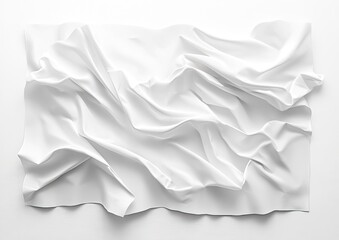 Obraz premium White fabric draped in soft folds