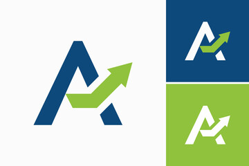 Letter A Growth Vector Logo Premium 
