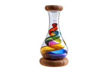 Galileo thermometer isolated on transparent background
