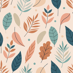 seamless background with leaves, seamless floral pattern, seamless pattern with leaves