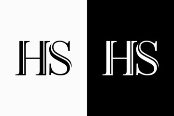 Initials HS Vector Logo Premium 