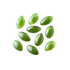 Scattered Green Jade Stones Natural Gemstones for Jewelry and Wellness