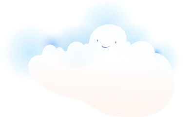 Cute Smiling Cloud Graphic