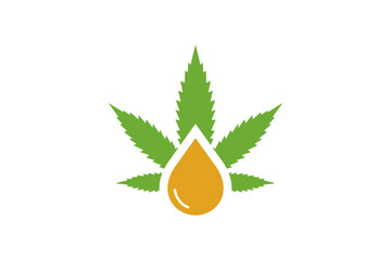 CBD Oil Vector Logo Premium 
