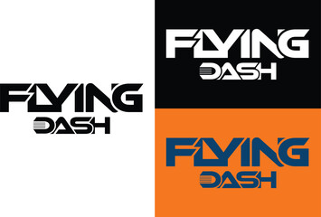 Flying Dash Logo Design. Clean and modern typography design of the wordmark.