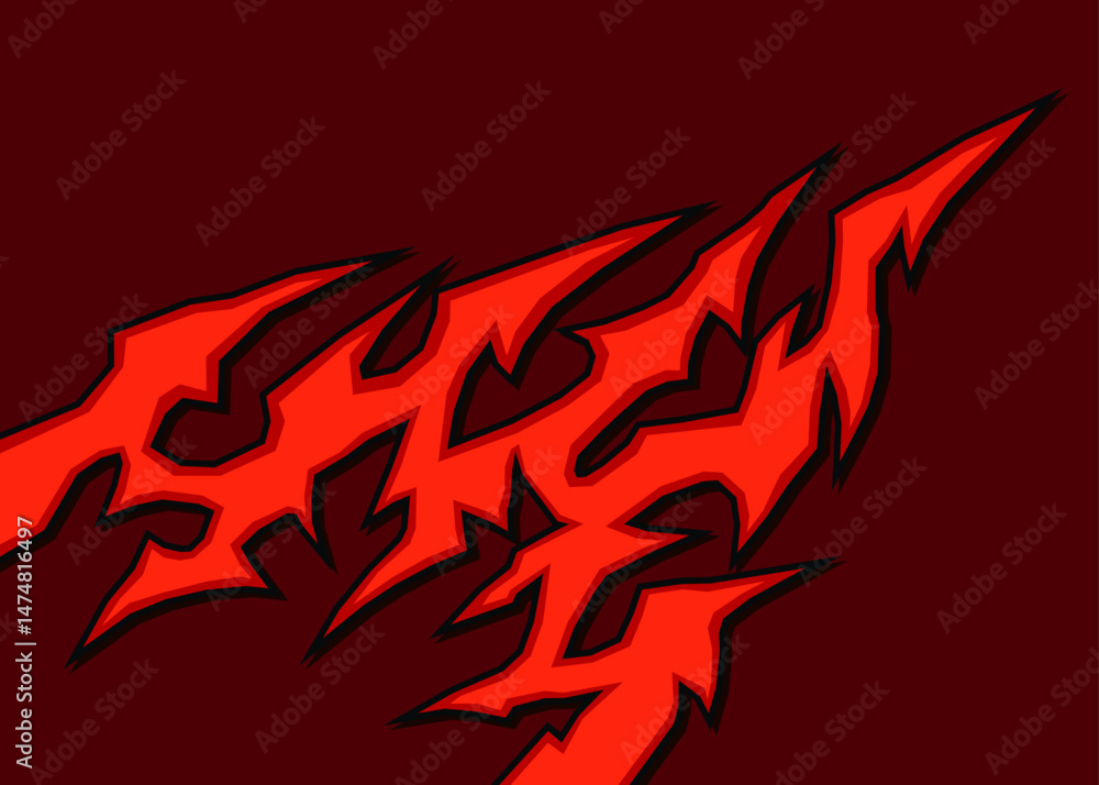 Poster abstract background with geometric tribal pattern and with some copy space area