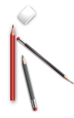 Pencils and Eraser Graphic