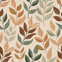 Fototapeta premium seamless background with leaves, seamless floral pattern, seamless pattern with leaves, 