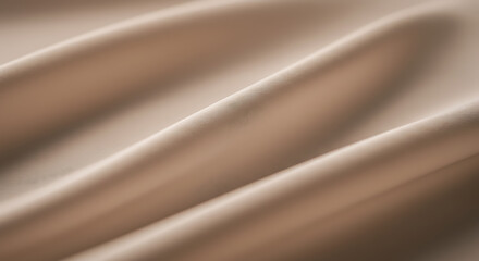 Elegant soft beige fabric texture background with flowing diagonal folds, perfect for luxury design, presentations, and websites