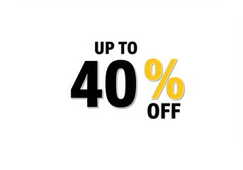 Up to 40 percent off promotional graphic