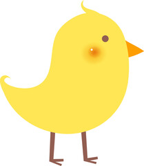 Cute Stylized Yellow Chick Graphic