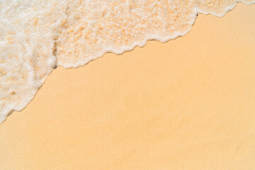 sand beach copy space top view