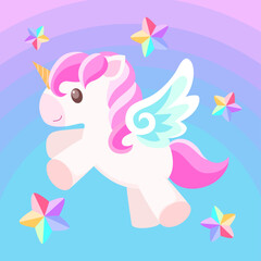 Cute cartoon unicorn