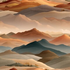 Serene Landscape Painting Abstract Nature Digital Art Vibrant Colors Tranquil Environment Artistic Viewpoint