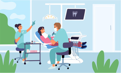 Woman at dentist appointment ...