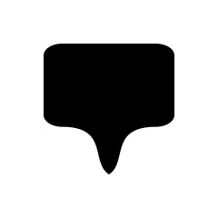 A solid black plant marker with rounded corners and a pointed stake is centered on a white background