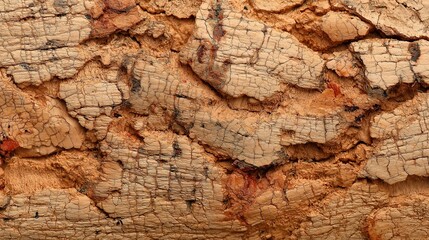 Fototapeta premium Close-up of seamless cork texture in earthy tones - natural simplicity and organic elegance