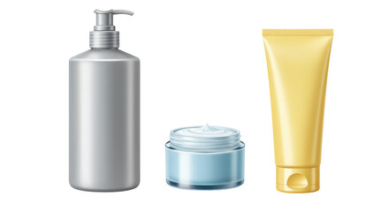 Isolated Cosmetic Product Collection