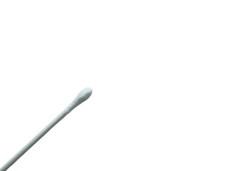Cotton-tipped applicators, hygiene tools, white background