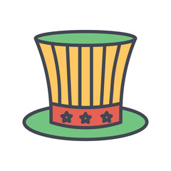 Uncle Sam Hat Vector Icon