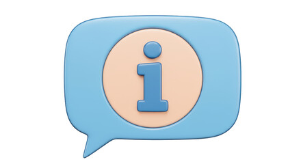 Isolated Information Icon in Speech Bubble