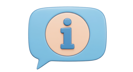 Isolated Information Icon in Speech Bubble