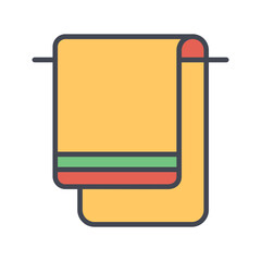 Spa Towels Vector Icon