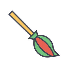 Witches Broom Vector Icon
