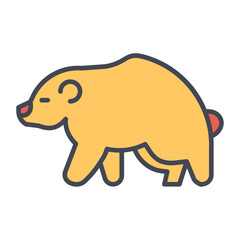 Brown Bear Vector Icon