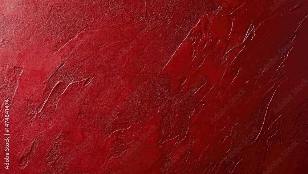 Poster deep red textured surface, with subtle variations in shade and texture. intricate, embossed patterns