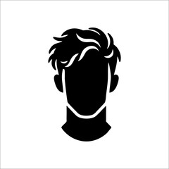 simple vector logo icon head model