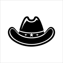 cowboy hat vector illustration simple vector logo