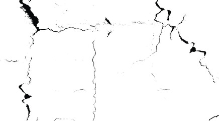 white abstract cracked. Crack vector isolated elements. 