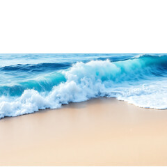Obraz premium Ocean wave breaking on sandy beach