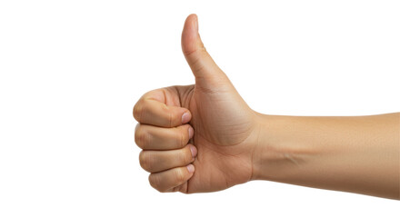 Isolated Thumbs Up Hand Gesture