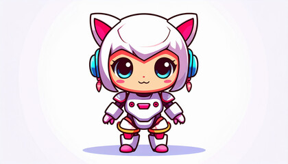 Fototapeta premium ロボキャラ：アニメスタイル1