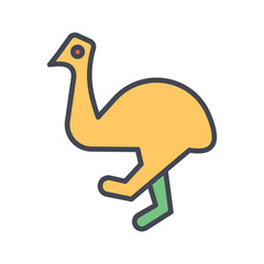 Cassowary Vector Icon
