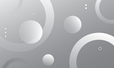 White and grey abstract background with circles. Eps10 vector