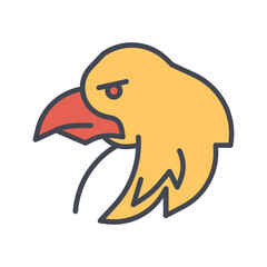 Naklejka premium Bald Eagle Vector Icon