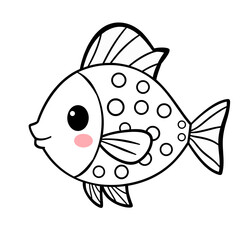 Polka Dot Fish Vector