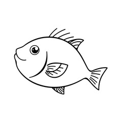 Minimal Fish Outline