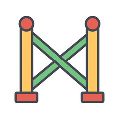 Crime Scene Tape Vector Icon