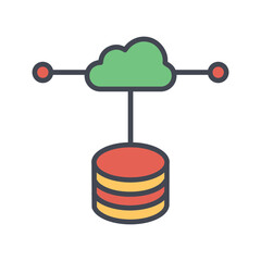 Secure Data Center Vector Icon